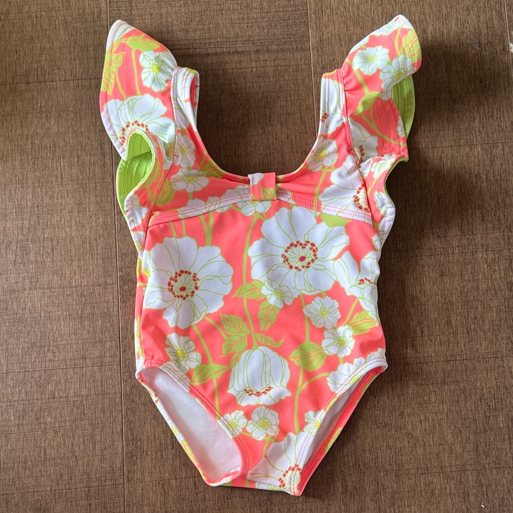 Janie and Jack 18-24M Floral Ruffle Swimsuit